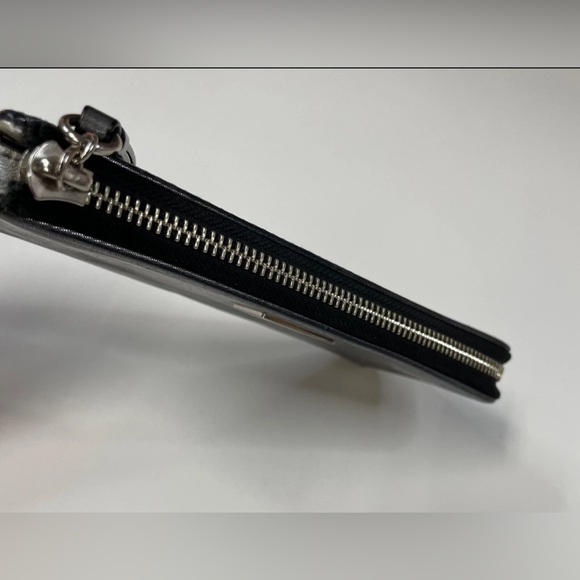 Coach Metallic Silver Poppy Glam Women's Slim Wallet - Picture 5 of 7